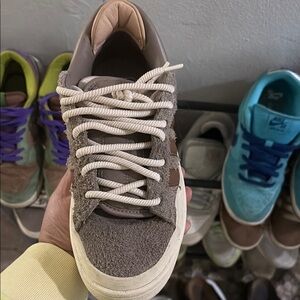 Brown and Cream Sneakers